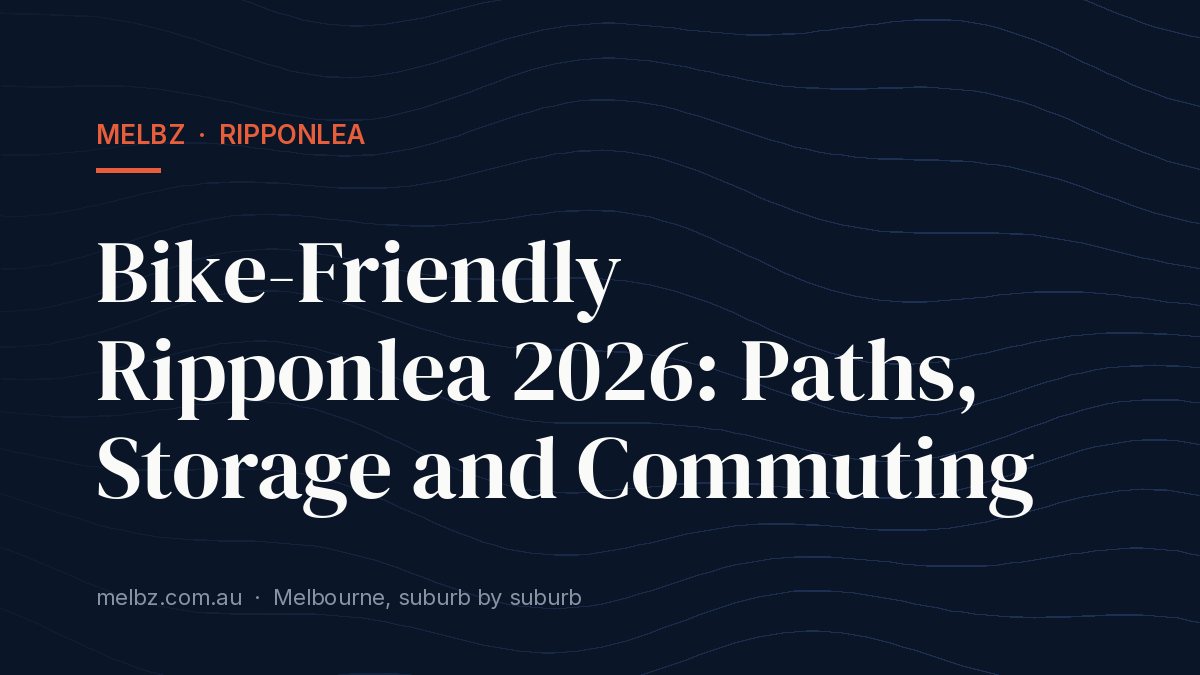 Title card: Bike-Friendly Ripponlea 2026: Paths, Storage and Commuting
