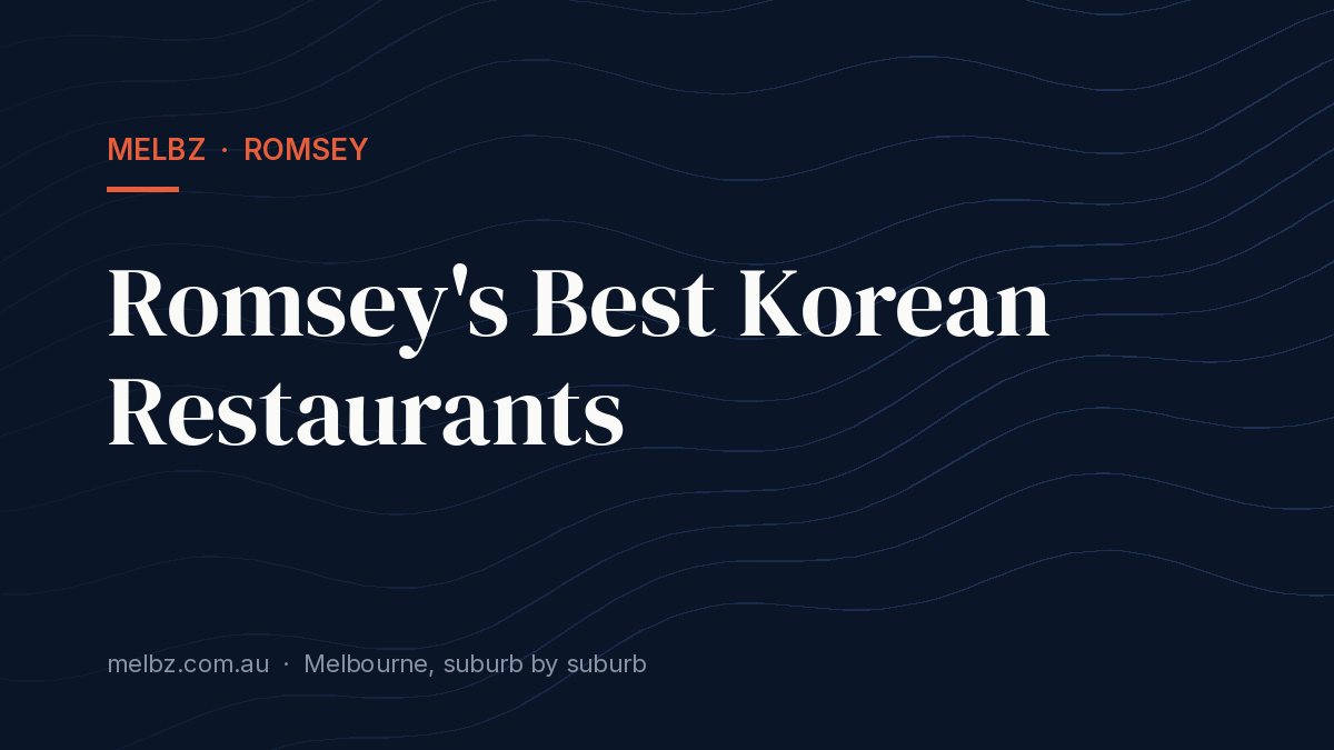 Title card: Romsey's Best Korean Restaurants