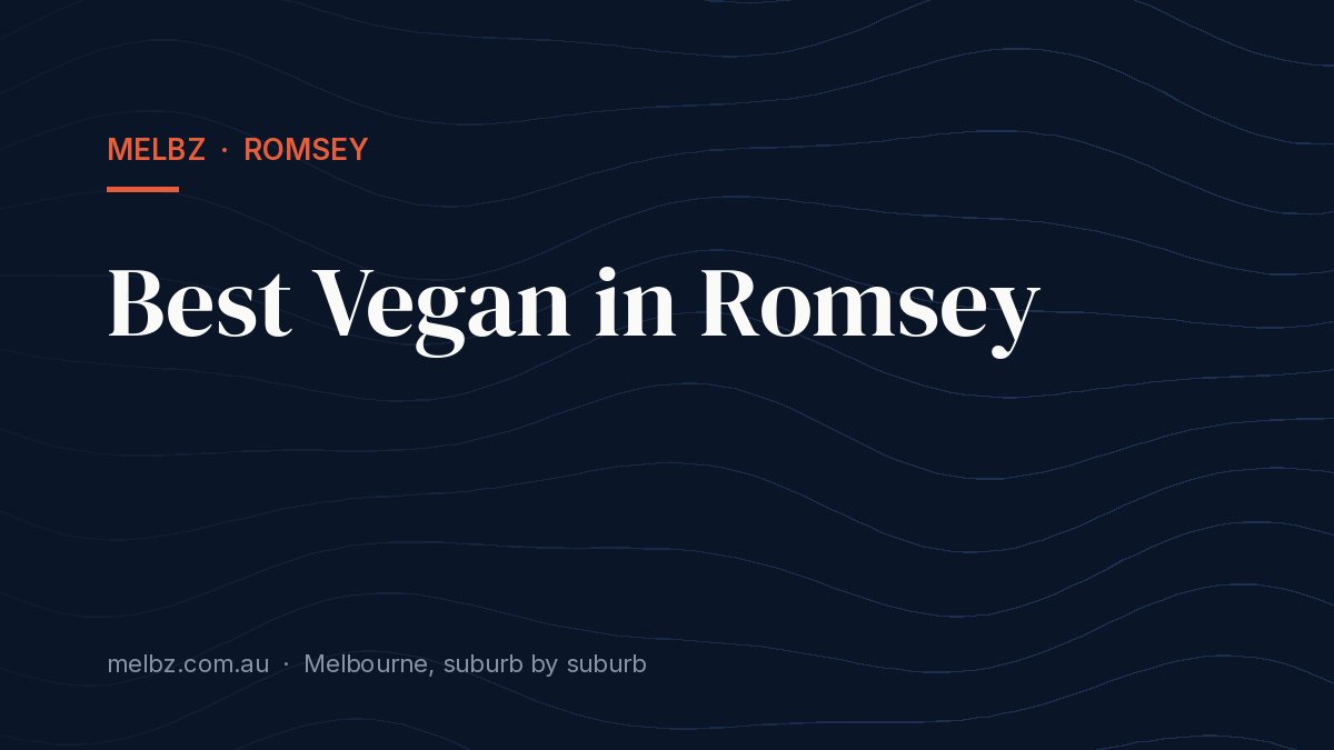 Title card: Best Vegan in Romsey
