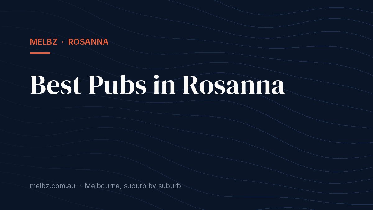 Title card: Best Pubs in Rosanna