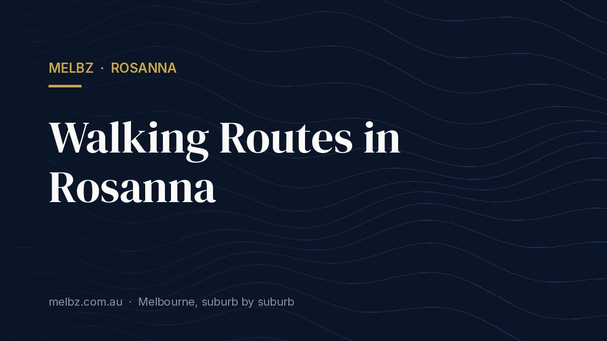 Title card: Walking Routes in Rosanna