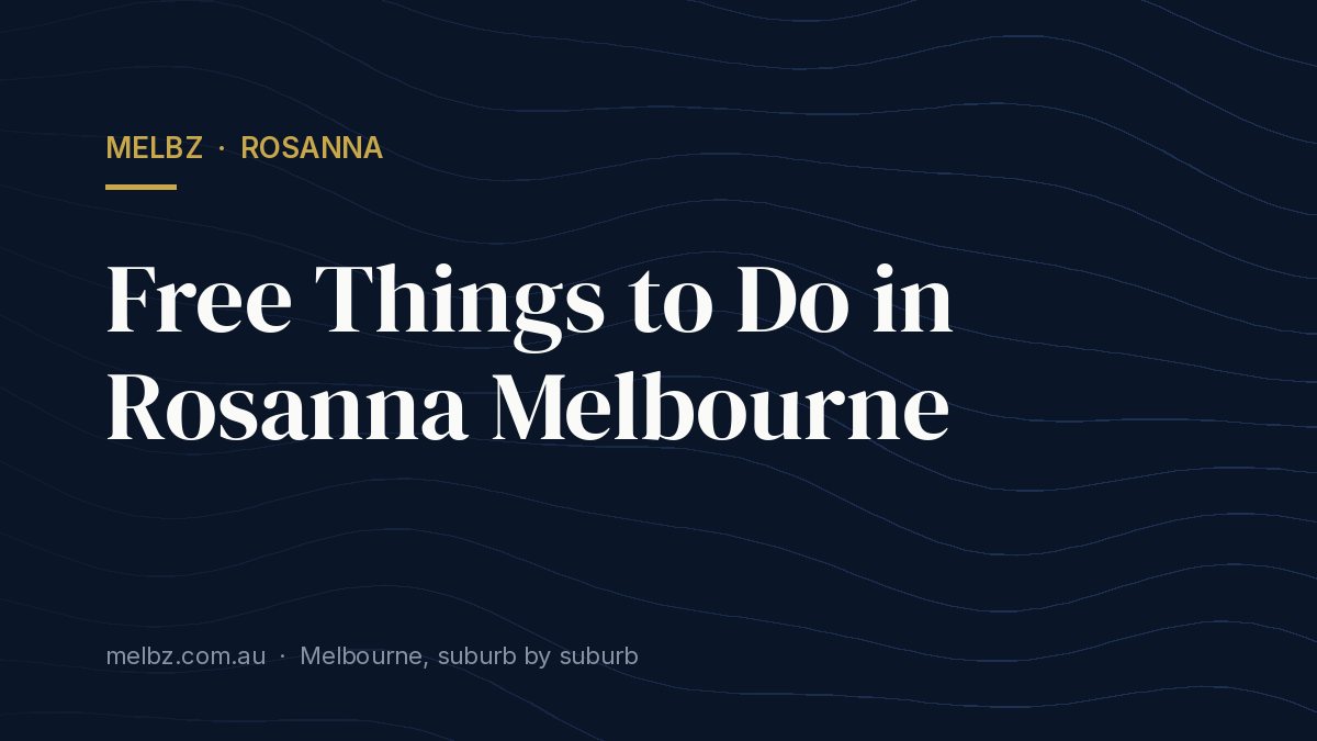 Title card: Free Things to Do in Rosanna Melbourne
