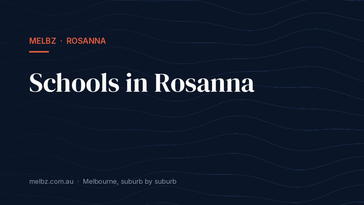 Title card: Schools in Rosanna