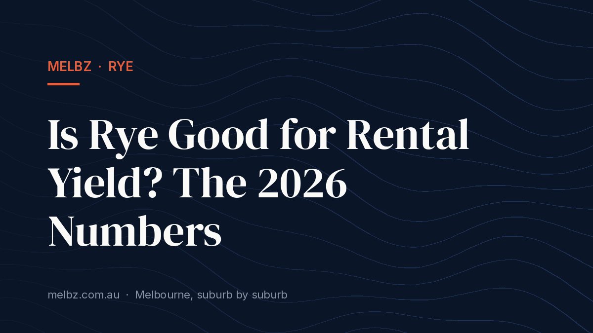Title card: Is Rye Good for Rental Yield? The 2026 Numbers