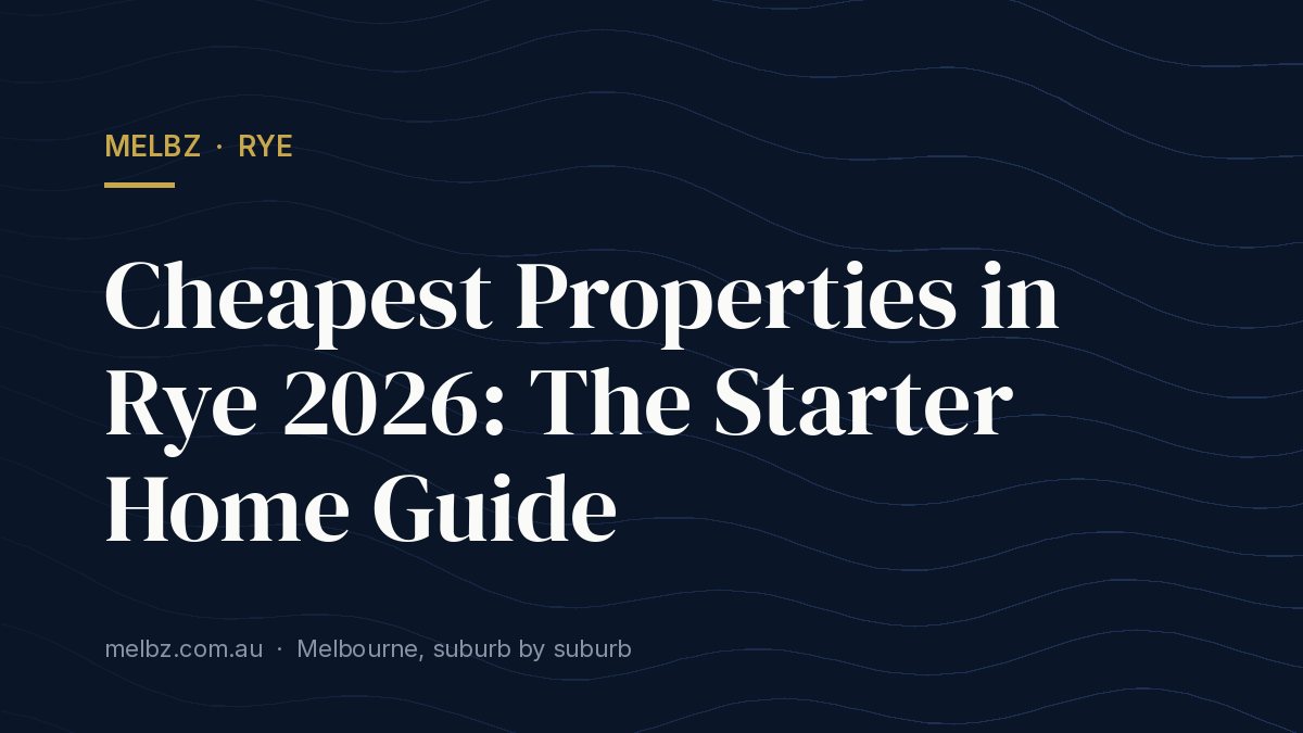 Title card: Cheapest Properties in Rye 2026: The Starter Home Guide