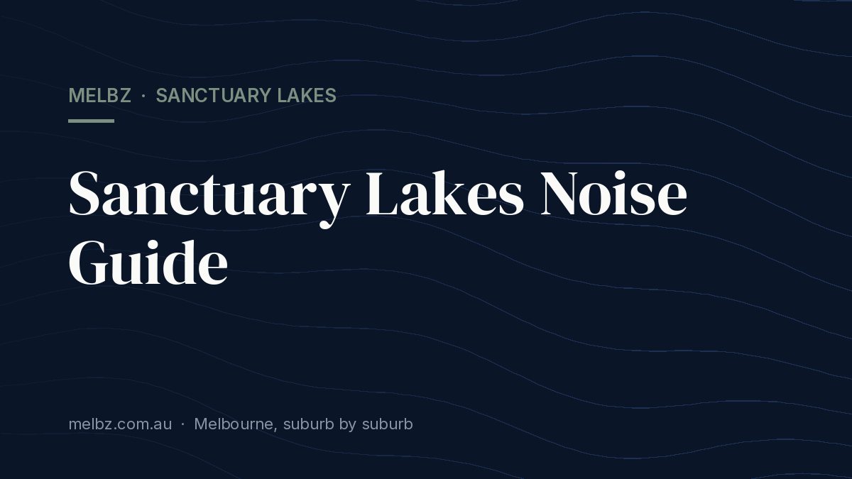 Title card: Sanctuary Lakes Noise Guide