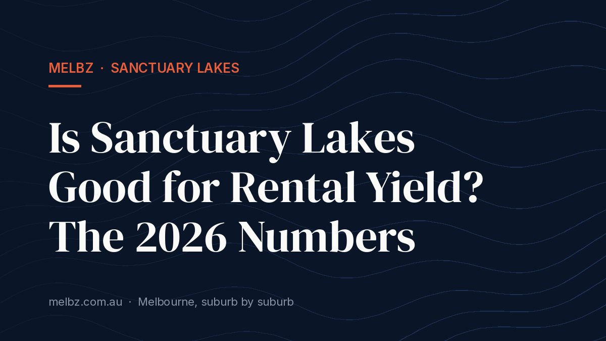 Title card: Is Sanctuary Lakes Good for Rental Yield? The 2026 Numbers