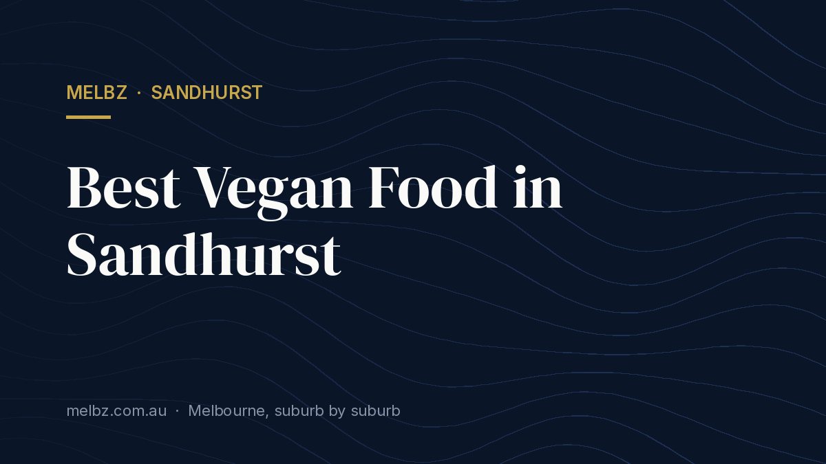 Title card: Best Vegan Food in Sandhurst