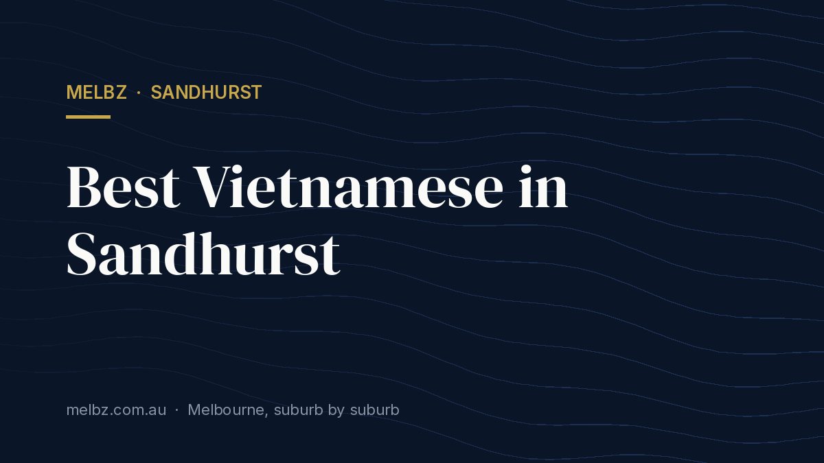 Title card: Best Vietnamese in Sandhurst