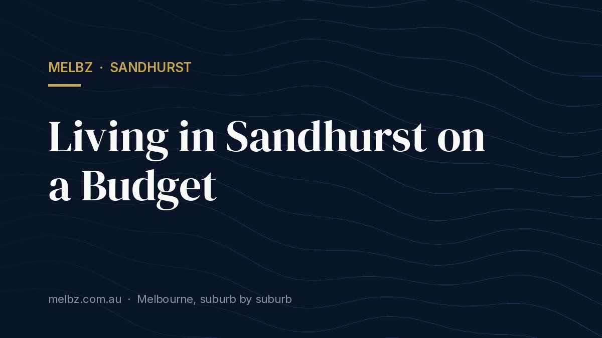 Title card: Living in Sandhurst on a Budget