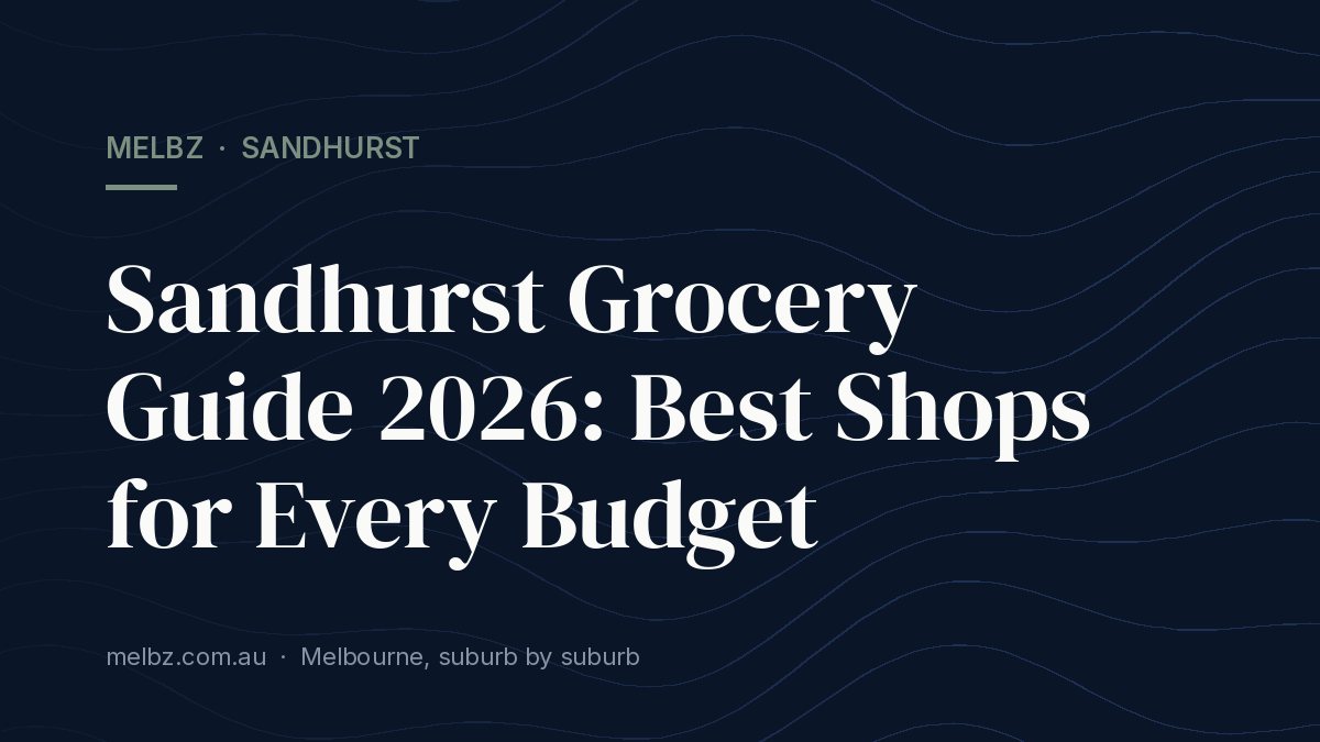 Title card: Sandhurst Grocery Guide 2026: Best Shops for Every Budget