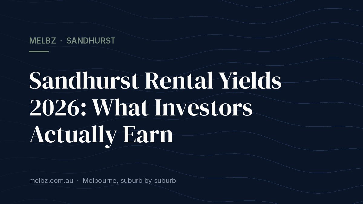 Title card: Sandhurst Rental Yields 2026: What Investors Actually Earn