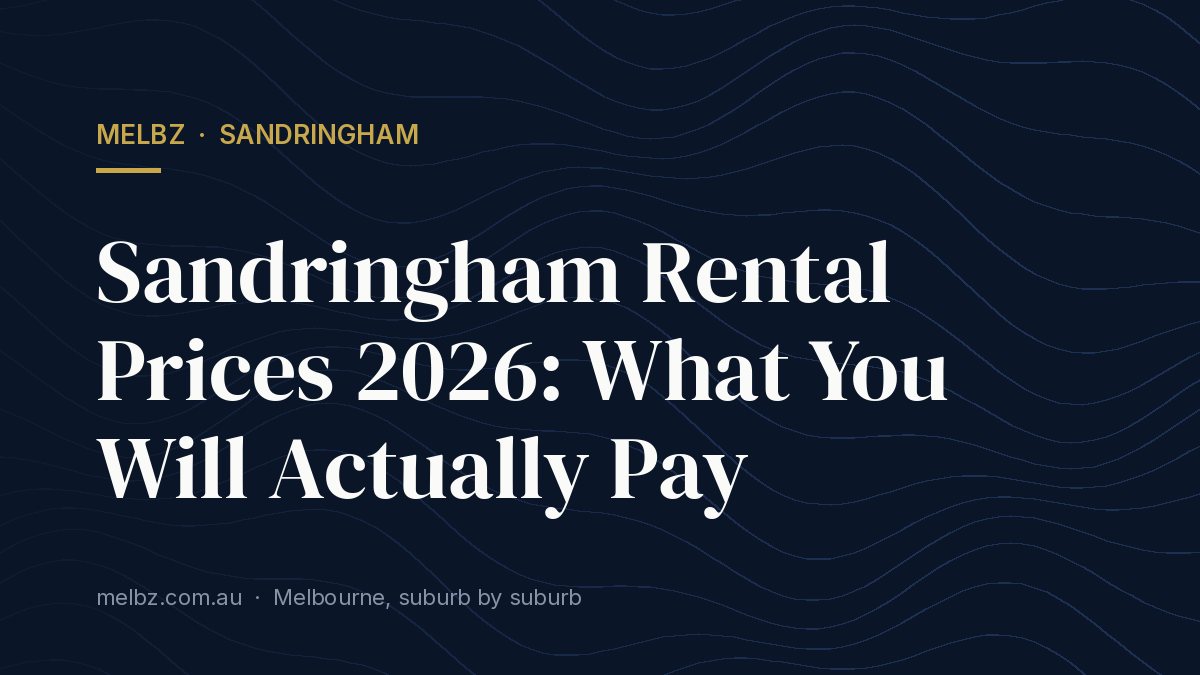 Title card: Sandringham Rental Prices 2026: What You Will Actually Pay