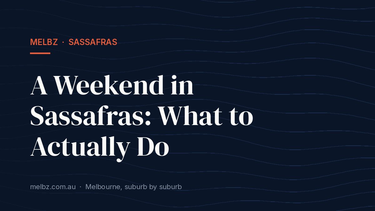 Title card: A Weekend in Sassafras: What to Actually Do