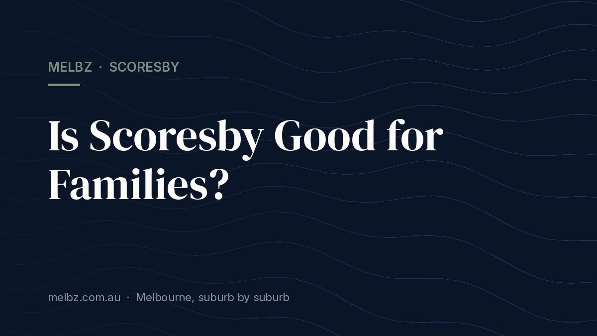 Title card: Is Scoresby Good for Families?