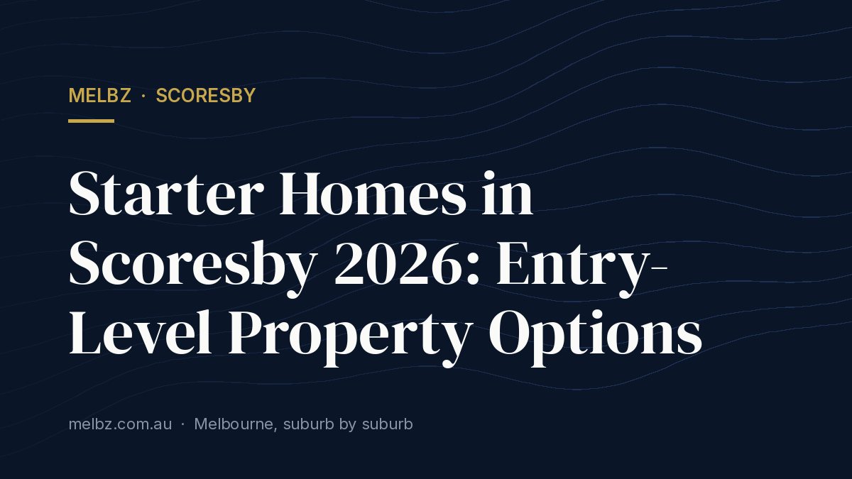 Title card: Starter Homes in Scoresby 2026: Entry-Level Property Options