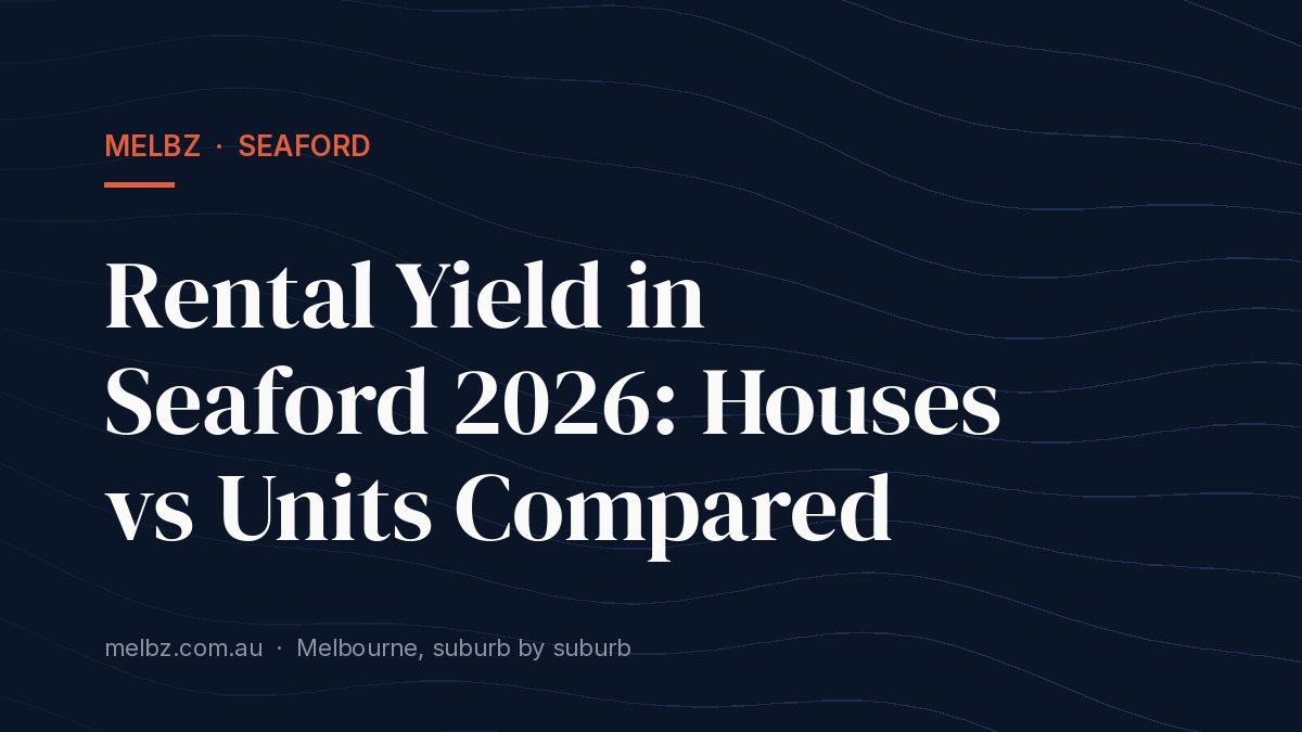 Title card: Rental Yield in Seaford 2026: Houses vs Units Compared