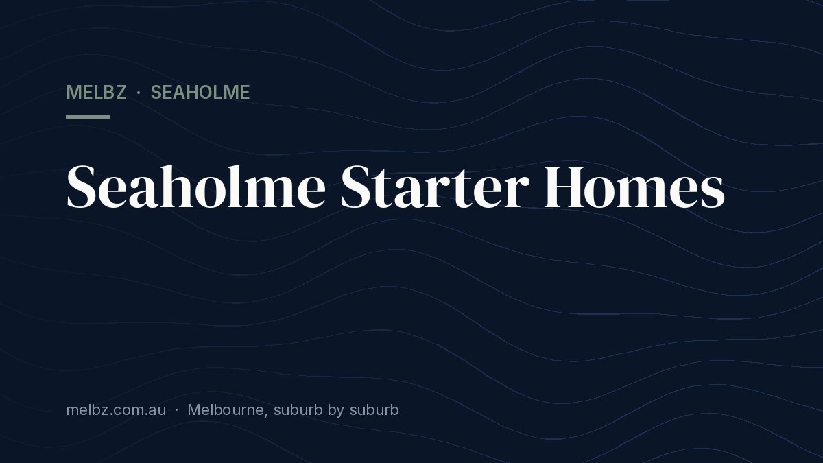 Title card: Seaholme Starter Homes
