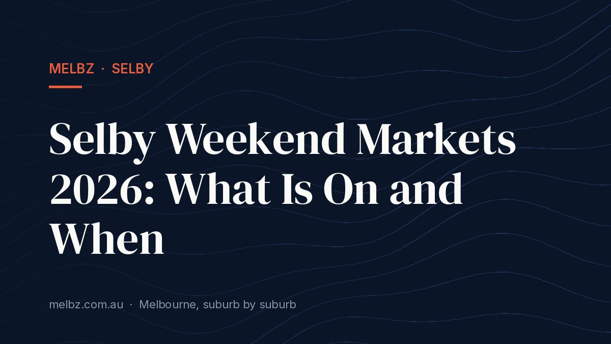 Title card: Selby Weekend Markets 2026: What Is On and When