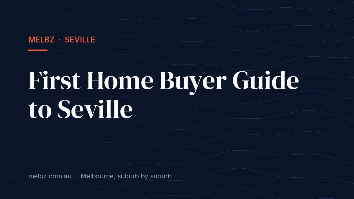 Title card: First Home Buyer Guide to Seville