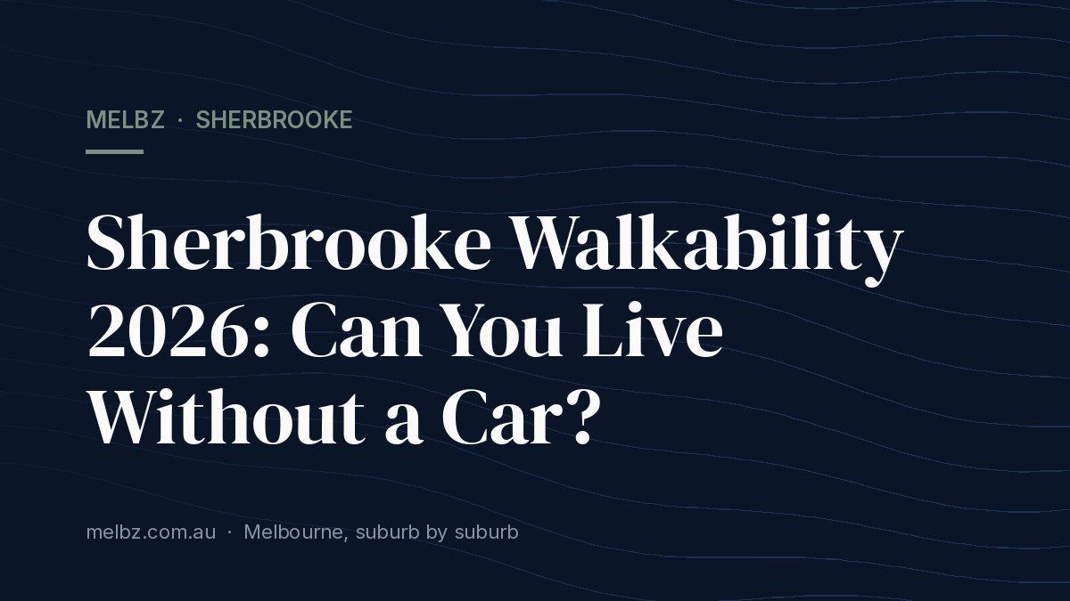 Title card: Sherbrooke Walkability 2026: Can You Live Without a Car?