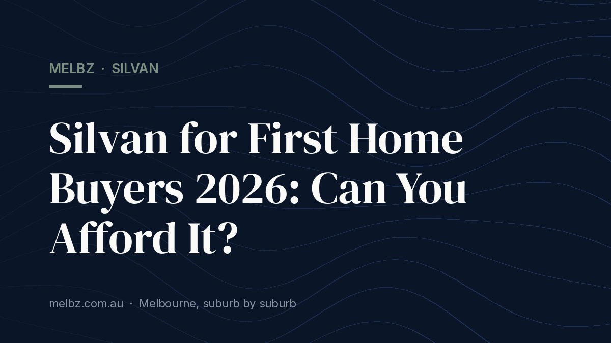 Title card: Silvan for First Home Buyers 2026: Can You Afford It?