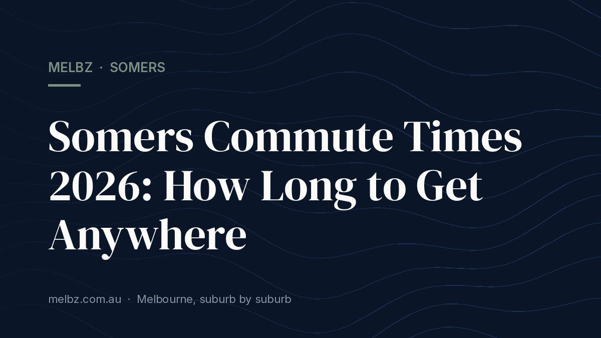 Title card: Somers Commute Times 2026: How Long to Get Anywhere