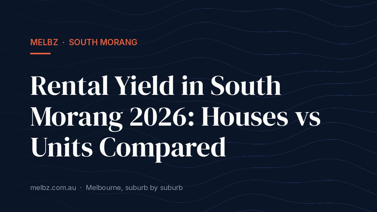 Title card: Rental Yield in South Morang 2026: Houses vs Units Compared