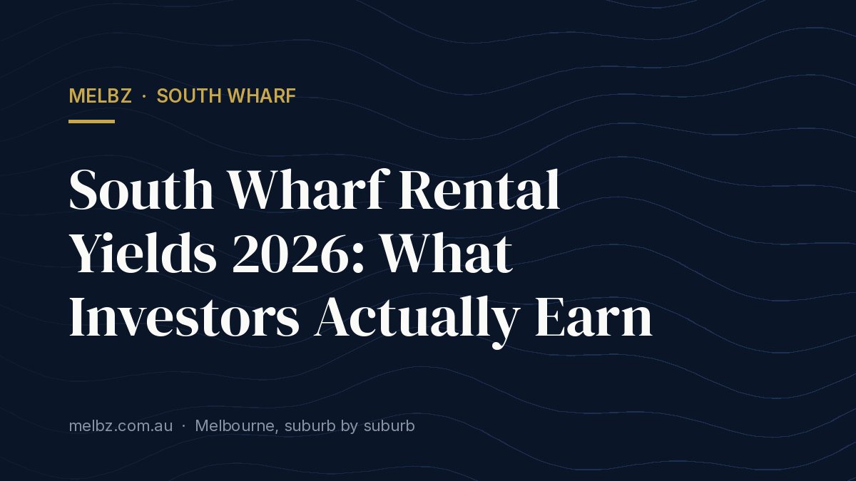 Title card: South Wharf Rental Yields 2026: What Investors Actually Earn