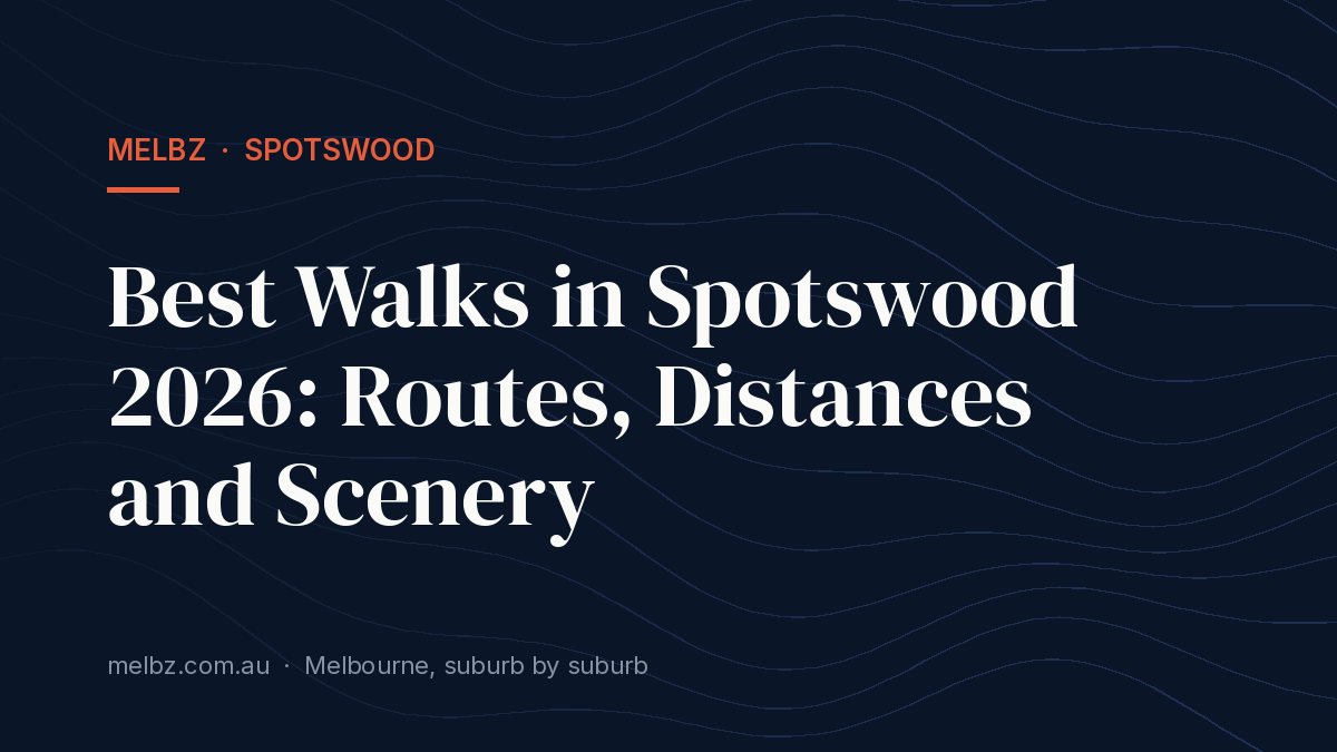 Title card: Best Walks in Spotswood 2026: Routes, Distances and Scenery