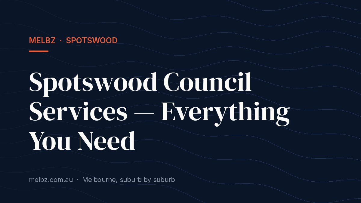 Title card: Spotswood Council Services — Everything You Need