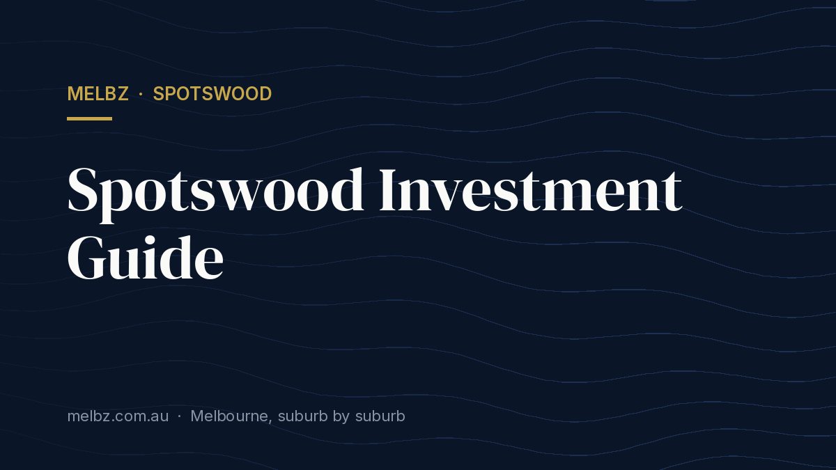 Title card: Spotswood Investment Guide
