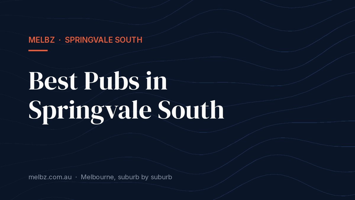 Title card: Best Pubs in Springvale South