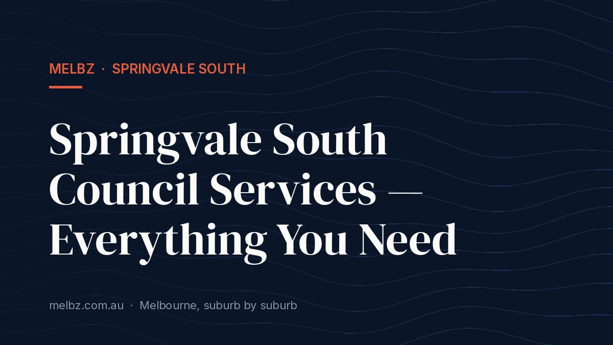 Title card: Springvale South Council Services — Everything You Need