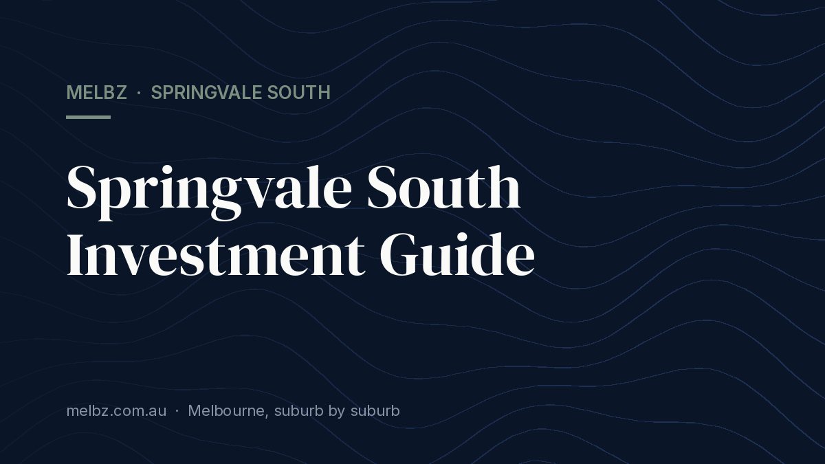 Title card: Springvale South Investment Guide
