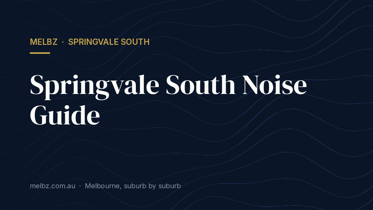 Title card: Springvale South Noise Guide