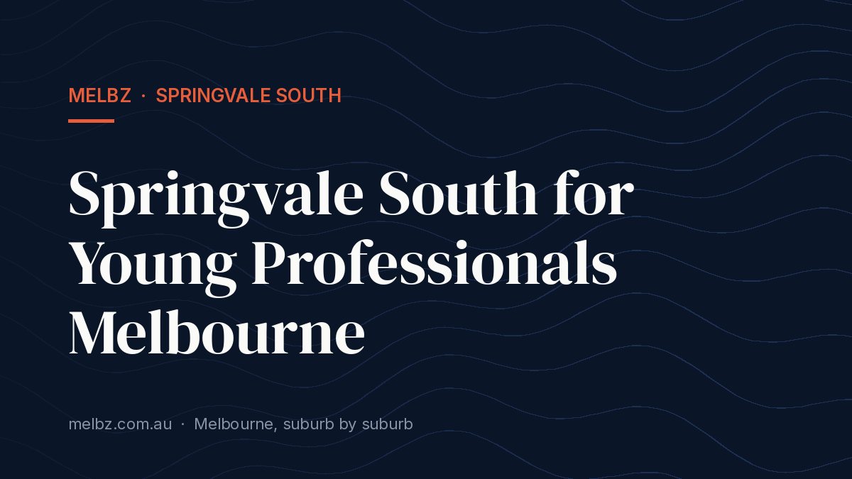 Title card: Springvale South for Young Professionals Melbourne