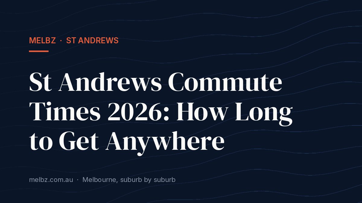 Title card: St Andrews Commute Times 2026: How Long to Get Anywhere