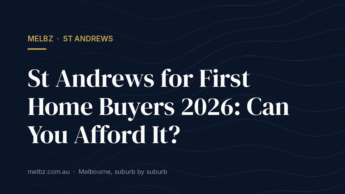 Title card: St Andrews for First Home Buyers 2026: Can You Afford It?