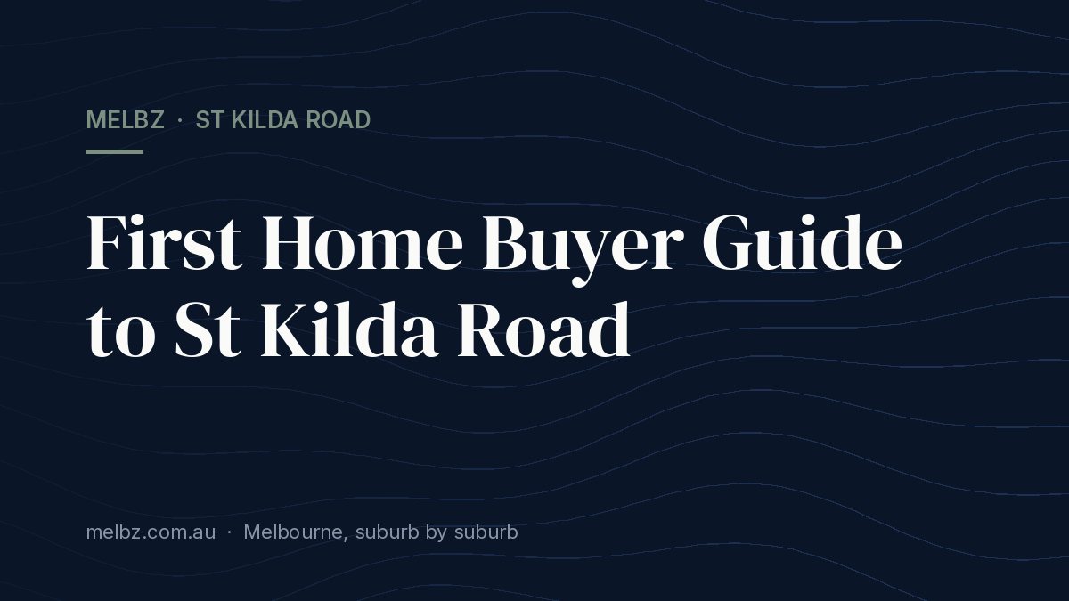 Title card: First Home Buyer Guide to St Kilda Road