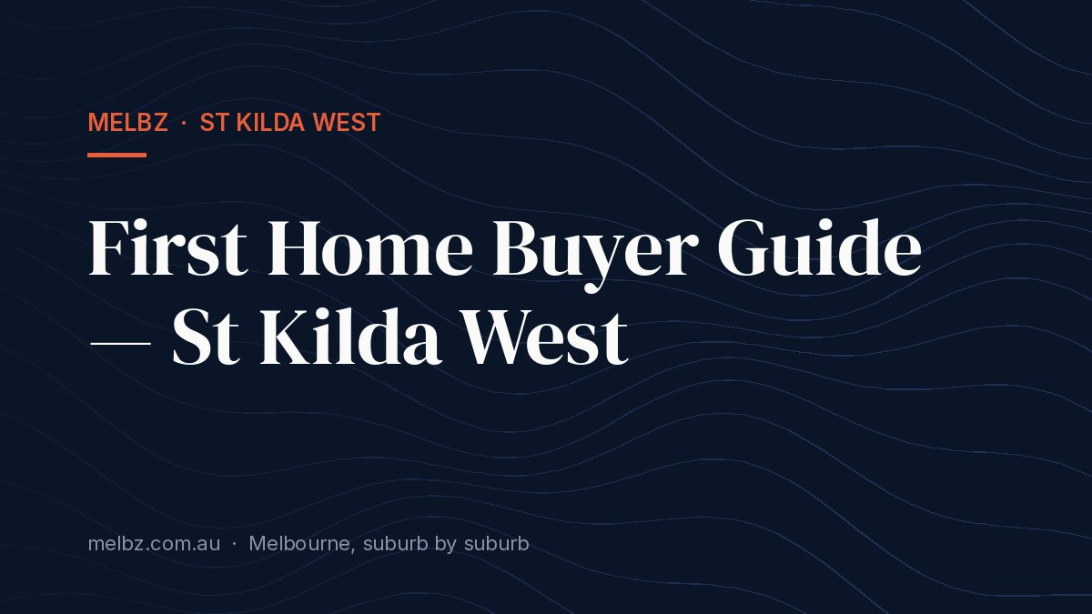 Title card: First Home Buyer Guide — St Kilda West