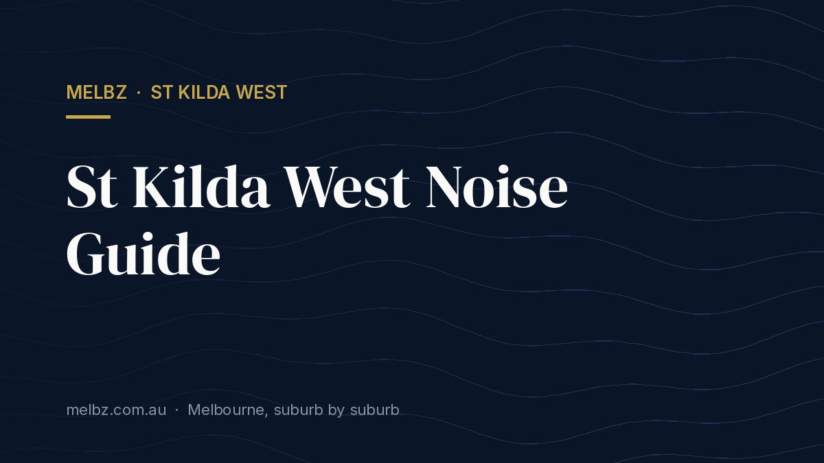 Title card: St Kilda West Noise Guide