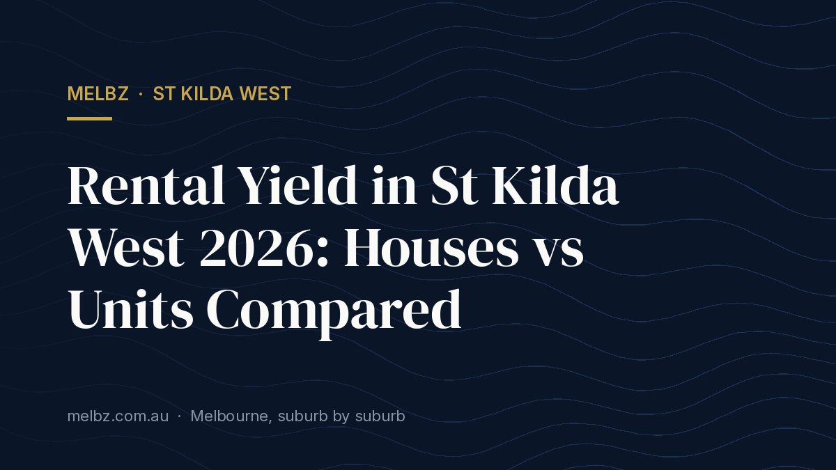 Title card: Rental Yield in St Kilda West 2026: Houses vs Units Compared
