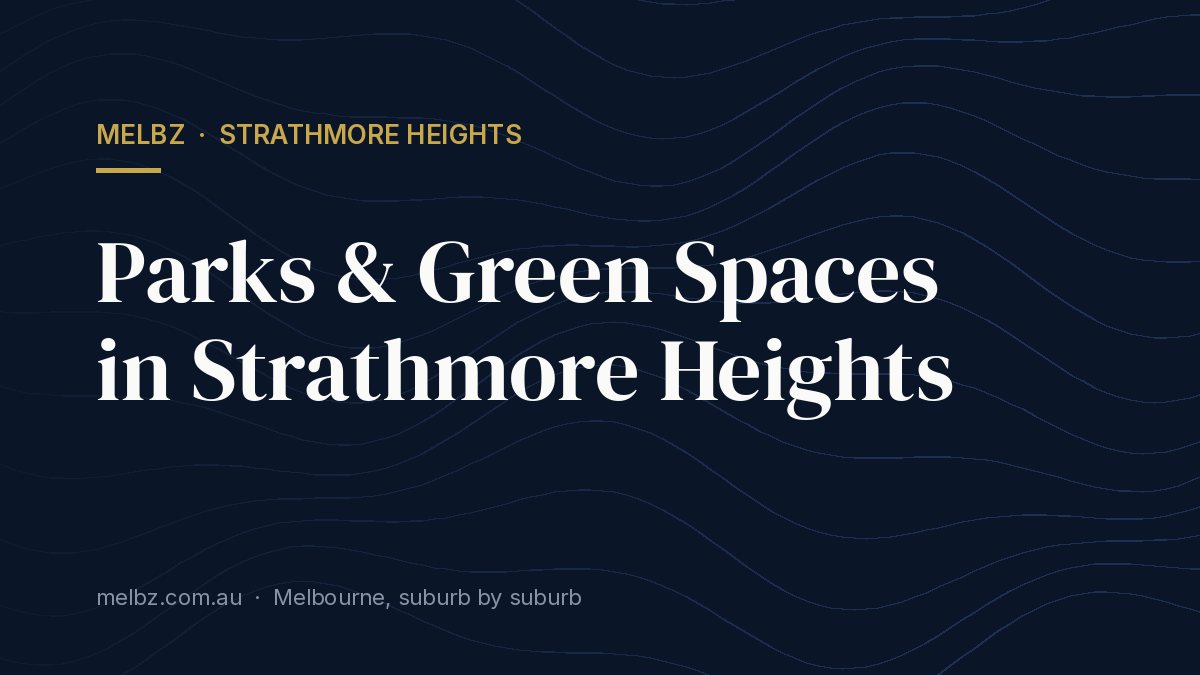 Title card: Parks & Green Spaces in Strathmore Heights