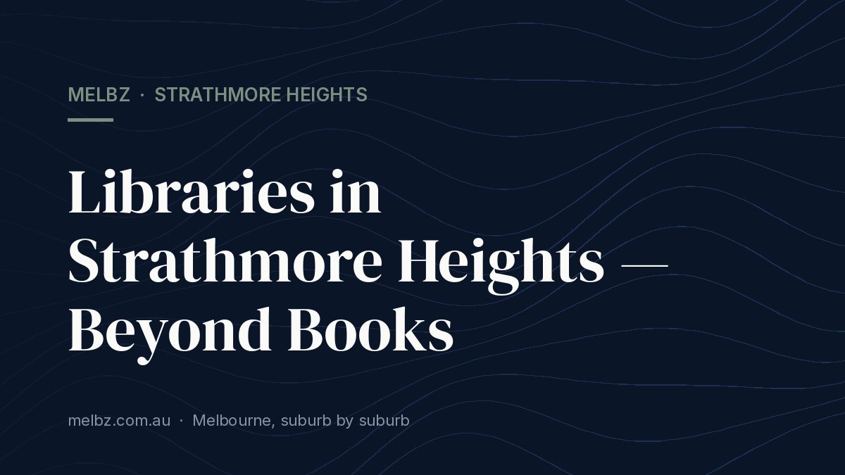 Title card: Libraries in Strathmore Heights — Beyond Books