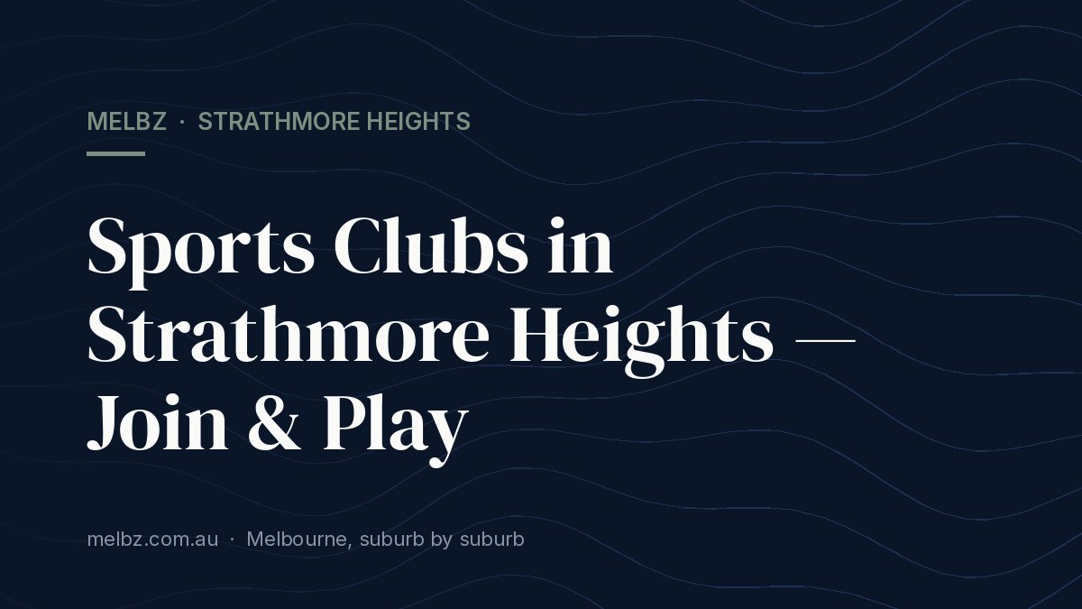 Title card: Sports Clubs in Strathmore Heights — Join & Play