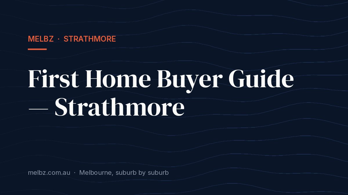 Title card: First Home Buyer Guide — Strathmore
