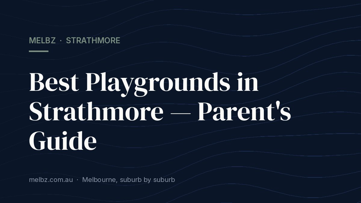 Title card: Best Playgrounds in Strathmore — Parent's Guide