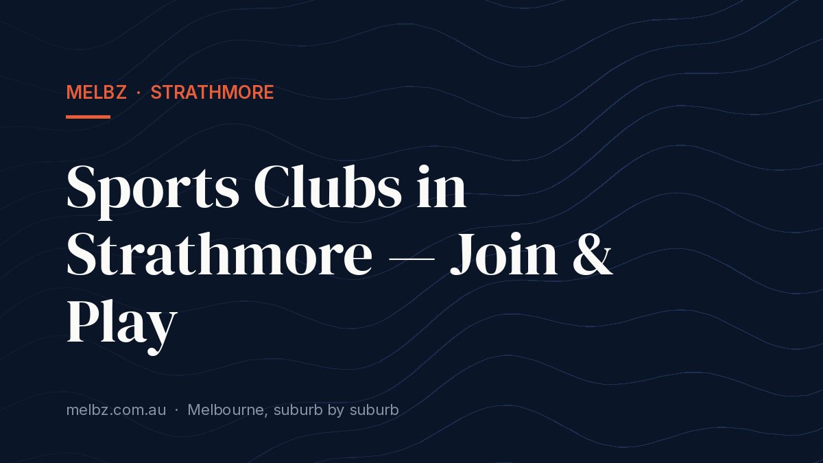 Title card: Sports Clubs in Strathmore — Join & Play