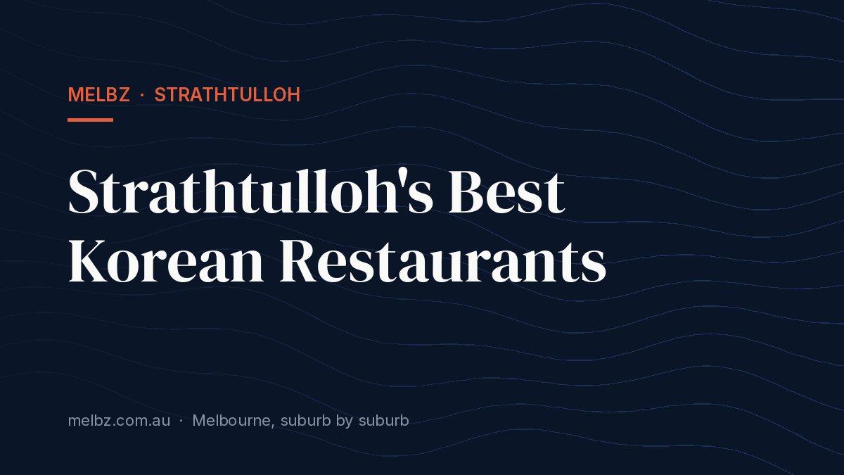 Title card: Strathtulloh's Best Korean Restaurants